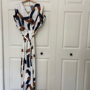 Shein Women’s Lightweight Geo Print Maxi Wrap with Tie